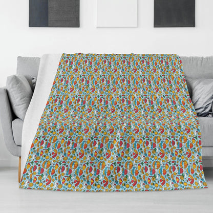 Fun of a Beach Horizontal Flannel Breathable Blanket 4 Sizes - DeRose Seasonal