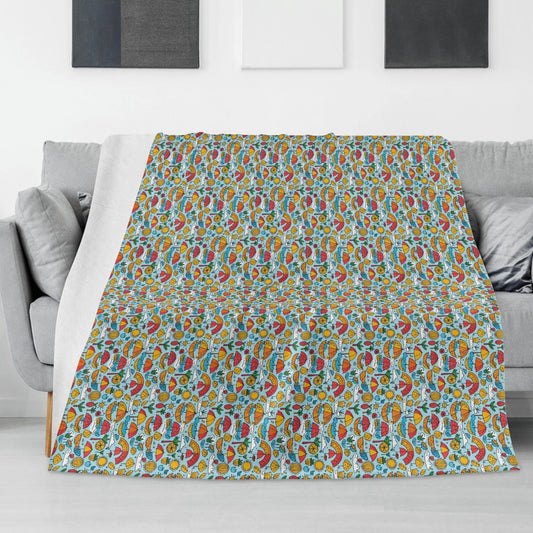 Fun of a Beach Horizontal Flannel Breathable Blanket 4 Sizes - DeRose Seasonal