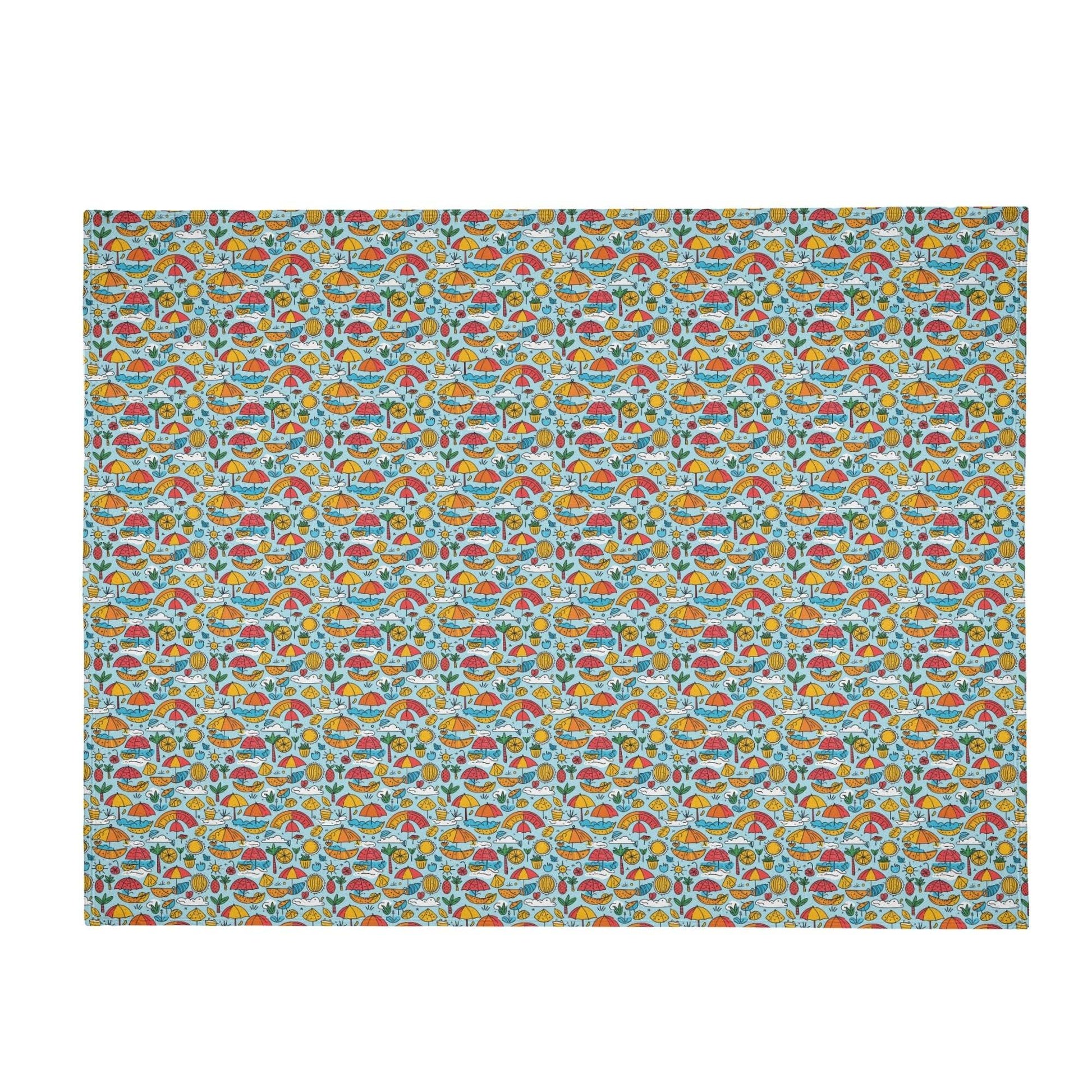 Fun of a Beach Horizontal Flannel Breathable Blanket 4 Sizes - DeRose Seasonal