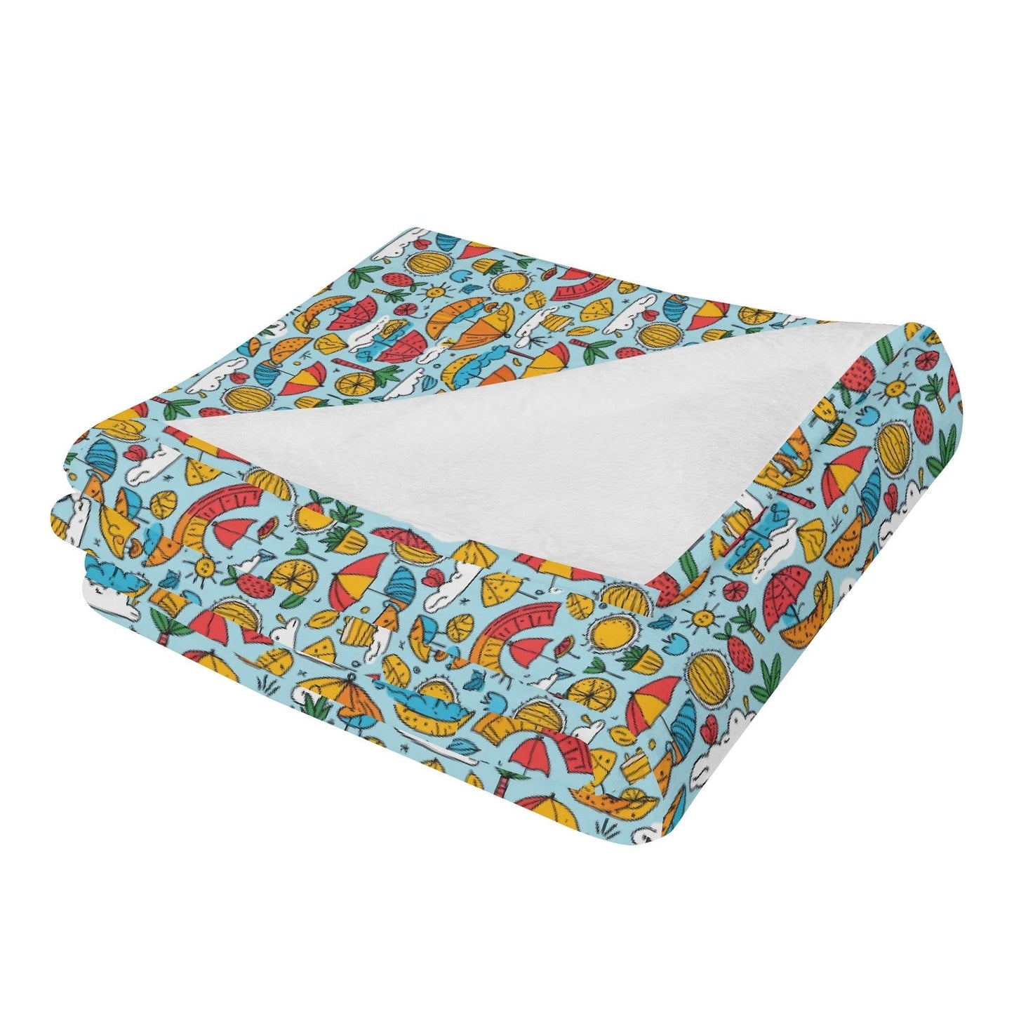 Fun of a Beach Horizontal Flannel Breathable Blanket 4 Sizes - DeRose Seasonal