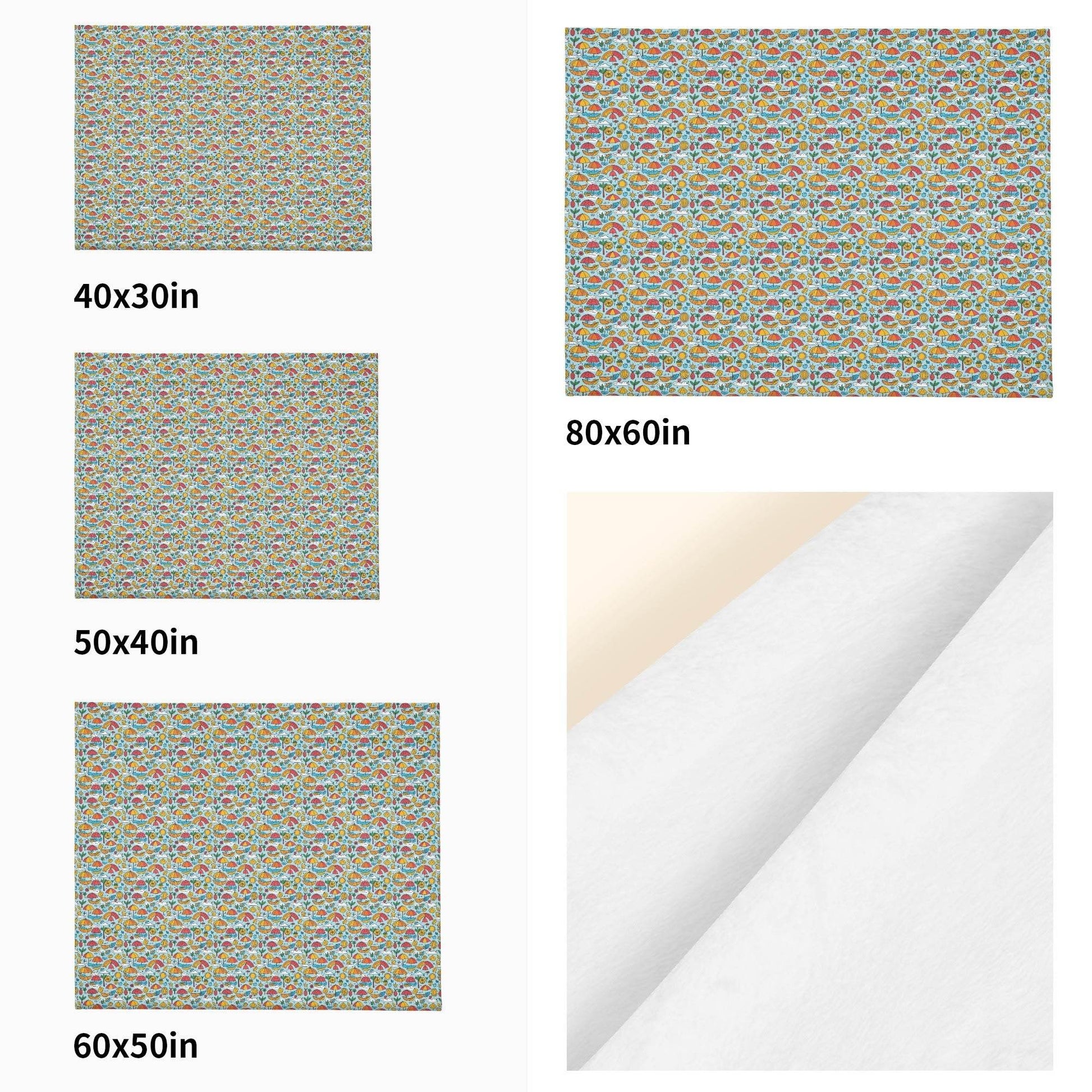 Fun of a Beach Horizontal Flannel Breathable Blanket 4 Sizes - DeRose Seasonal