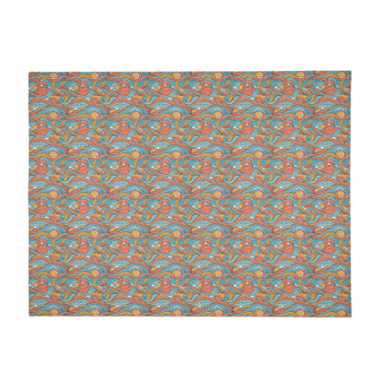 Ocean Abstract Horizontal Flannel Breathable Blanket 4 Sizes - DeRose Seasonal