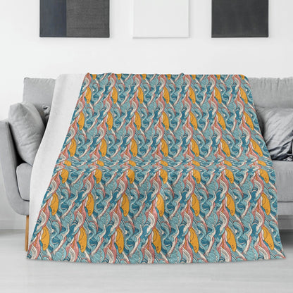 Sun in the Waves Horizontal Flannel Breathable Blanket 4 Sizes - DeRose Seasonal