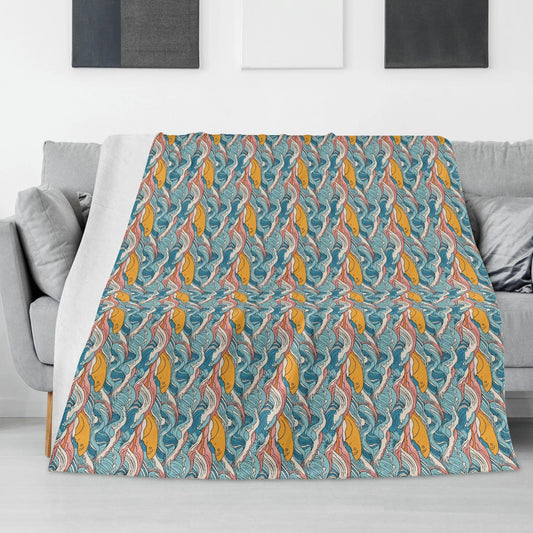 Sun in the Waves Horizontal Flannel Breathable Blanket 4 Sizes - DeRose Seasonal