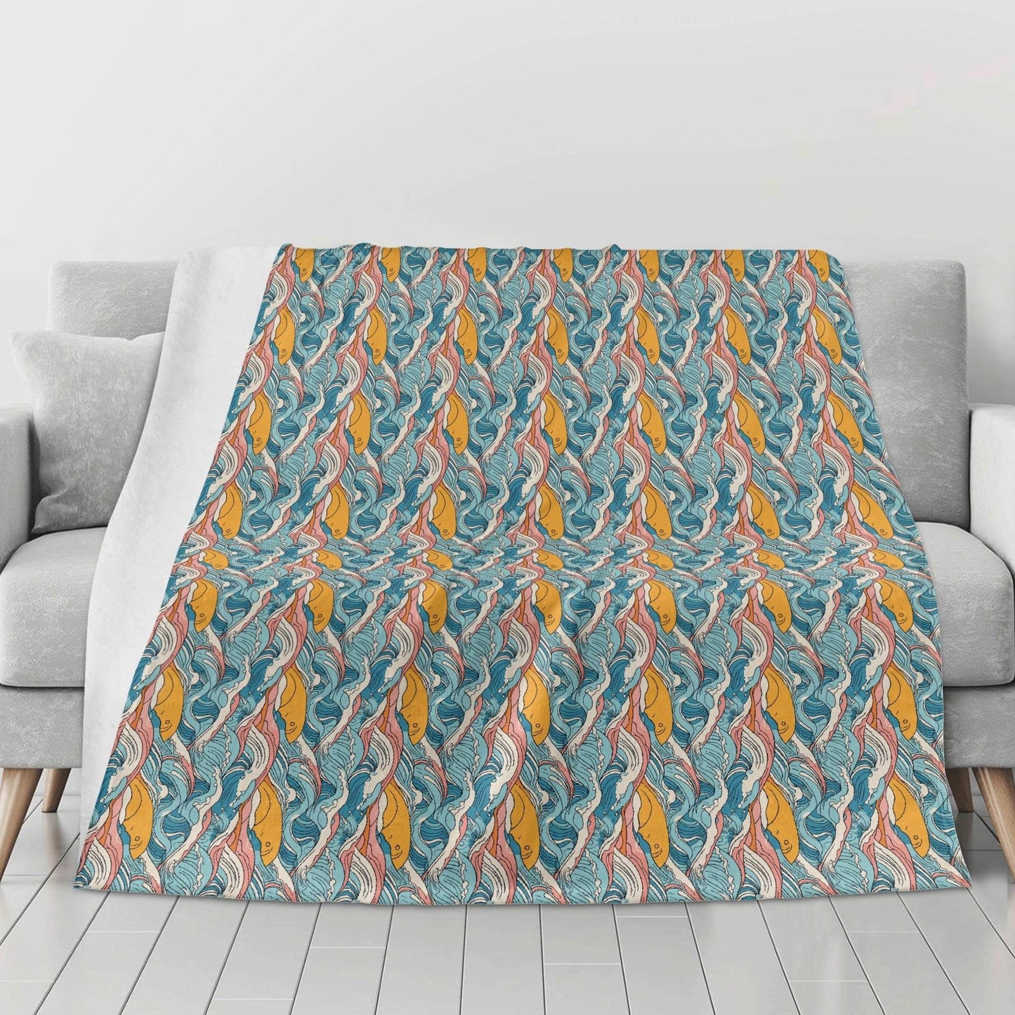 Sun in the Waves Horizontal Flannel Breathable Blanket 4 Sizes - DeRose Seasonal