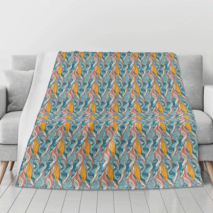 Sun in the Waves Horizontal Flannel Breathable Blanket 4 Sizes - DeRose Seasonal