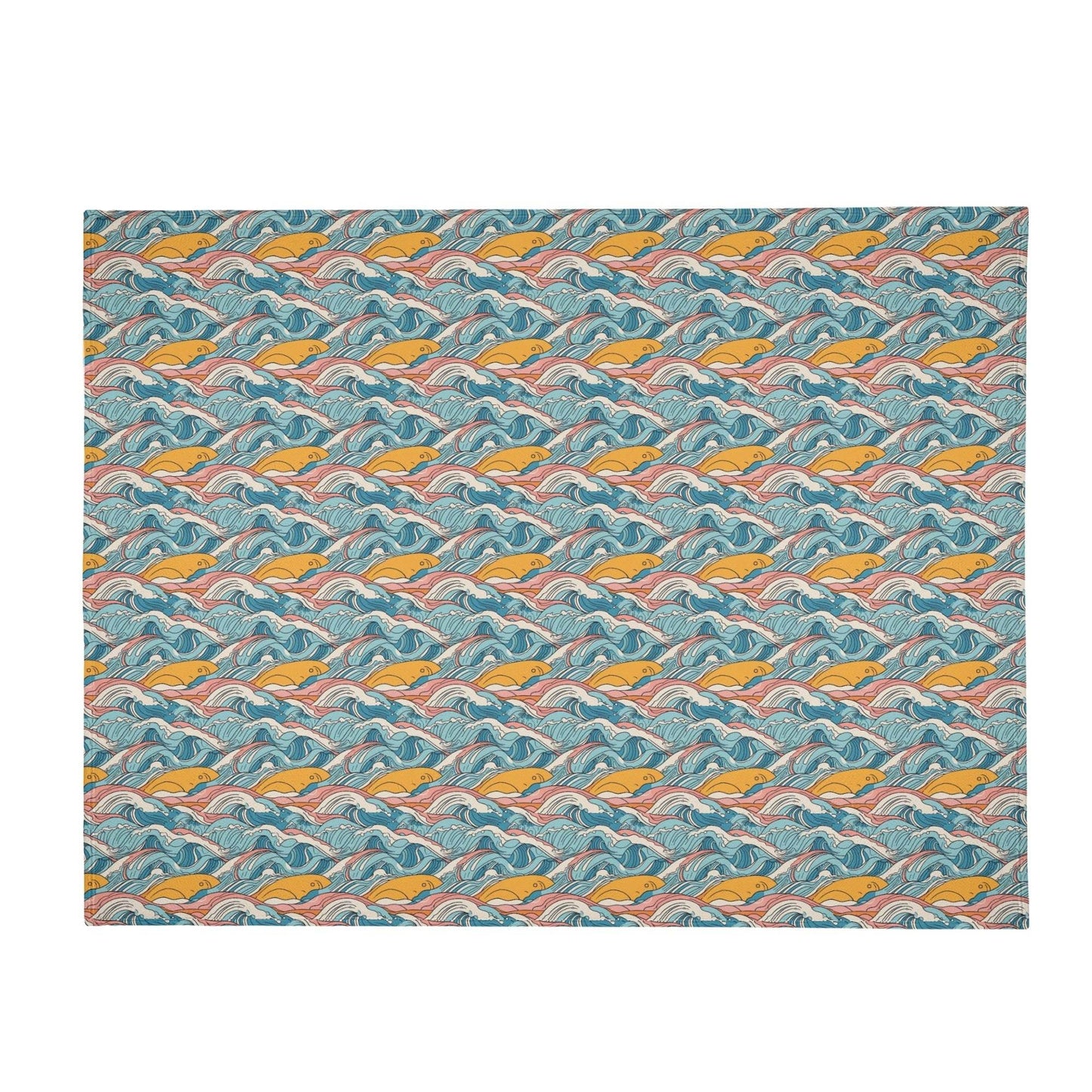 Sun in the Waves Horizontal Flannel Breathable Blanket 4 Sizes - DeRose Seasonal