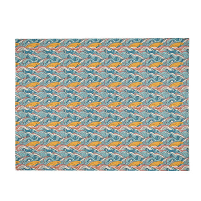 Sun in the Waves Horizontal Flannel Breathable Blanket 4 Sizes - DeRose Seasonal