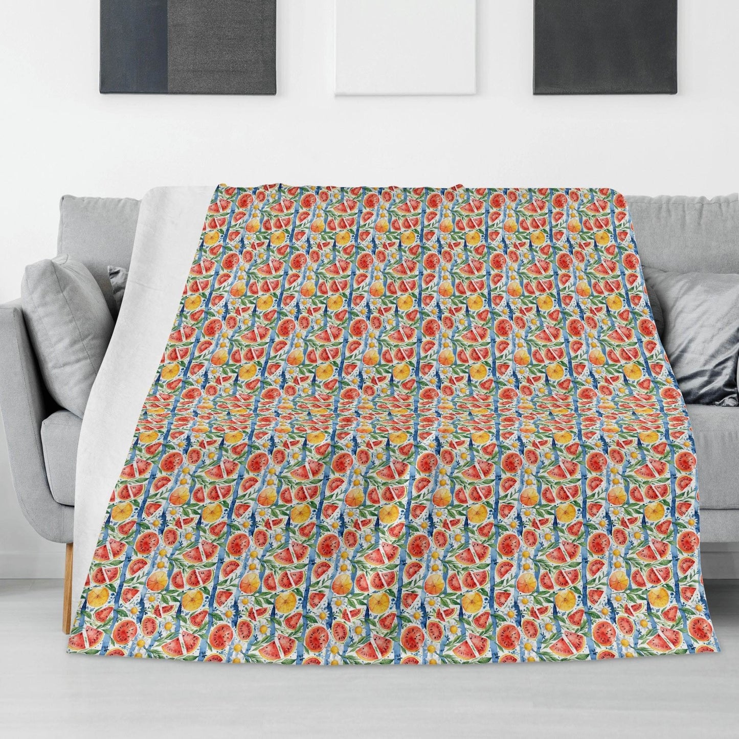 Watermelon Horizontal Flannel Breathable Blanket 4 Sizes - DeRose Seasonal