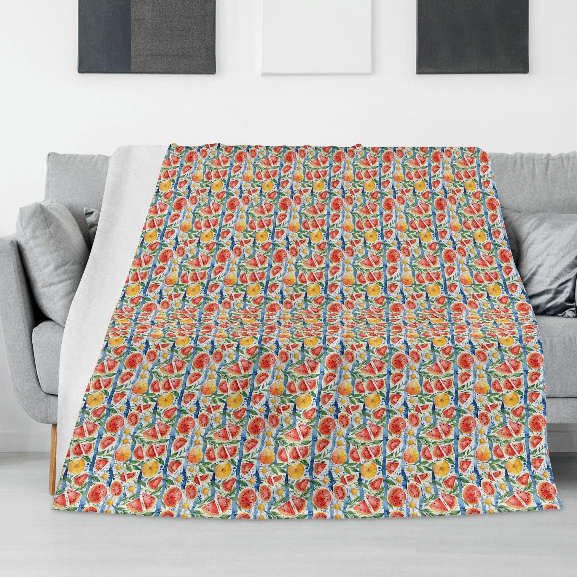 Watermelon Horizontal Flannel Breathable Blanket 4 Sizes - DeRose Seasonal