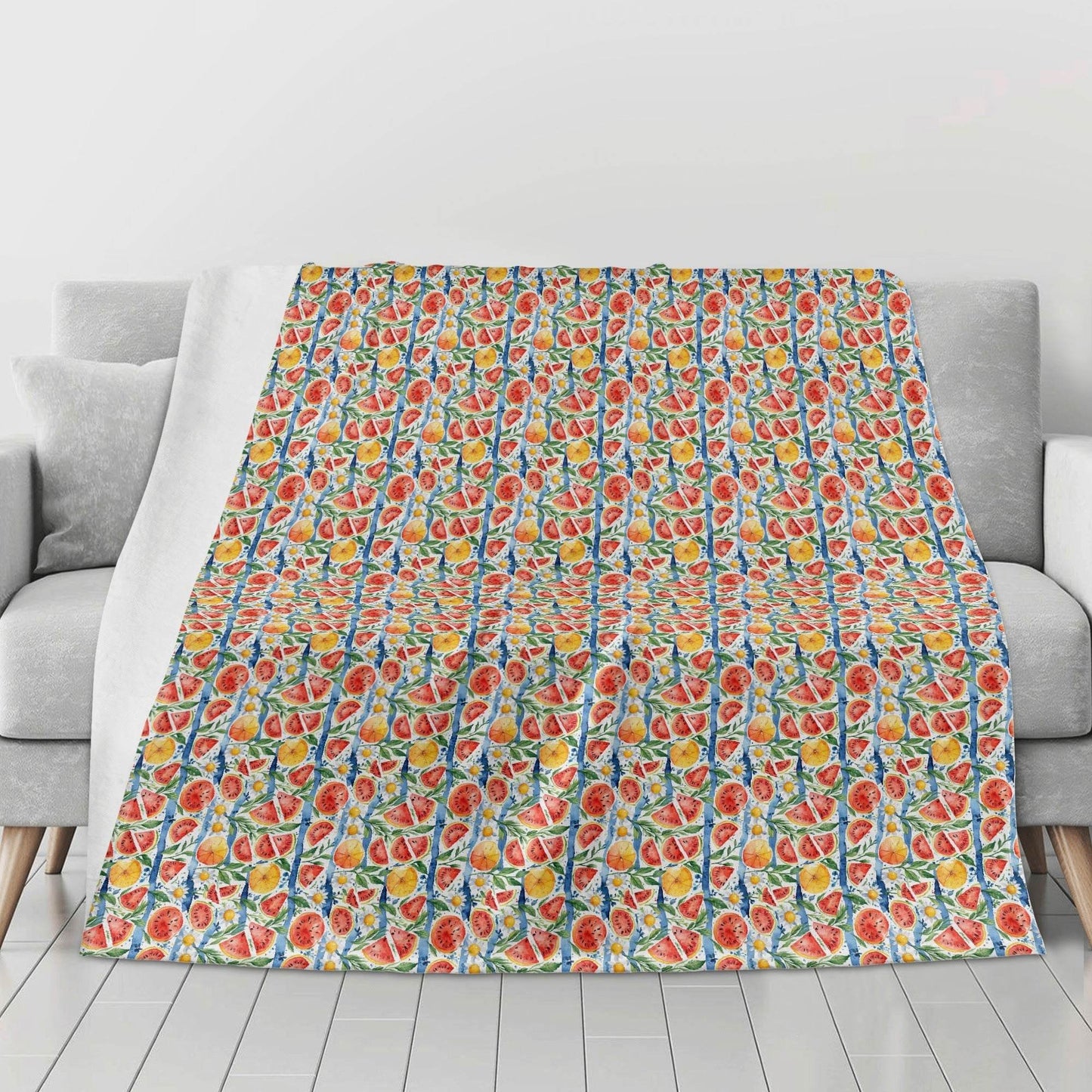 Watermelon Horizontal Flannel Breathable Blanket 4 Sizes - DeRose Seasonal