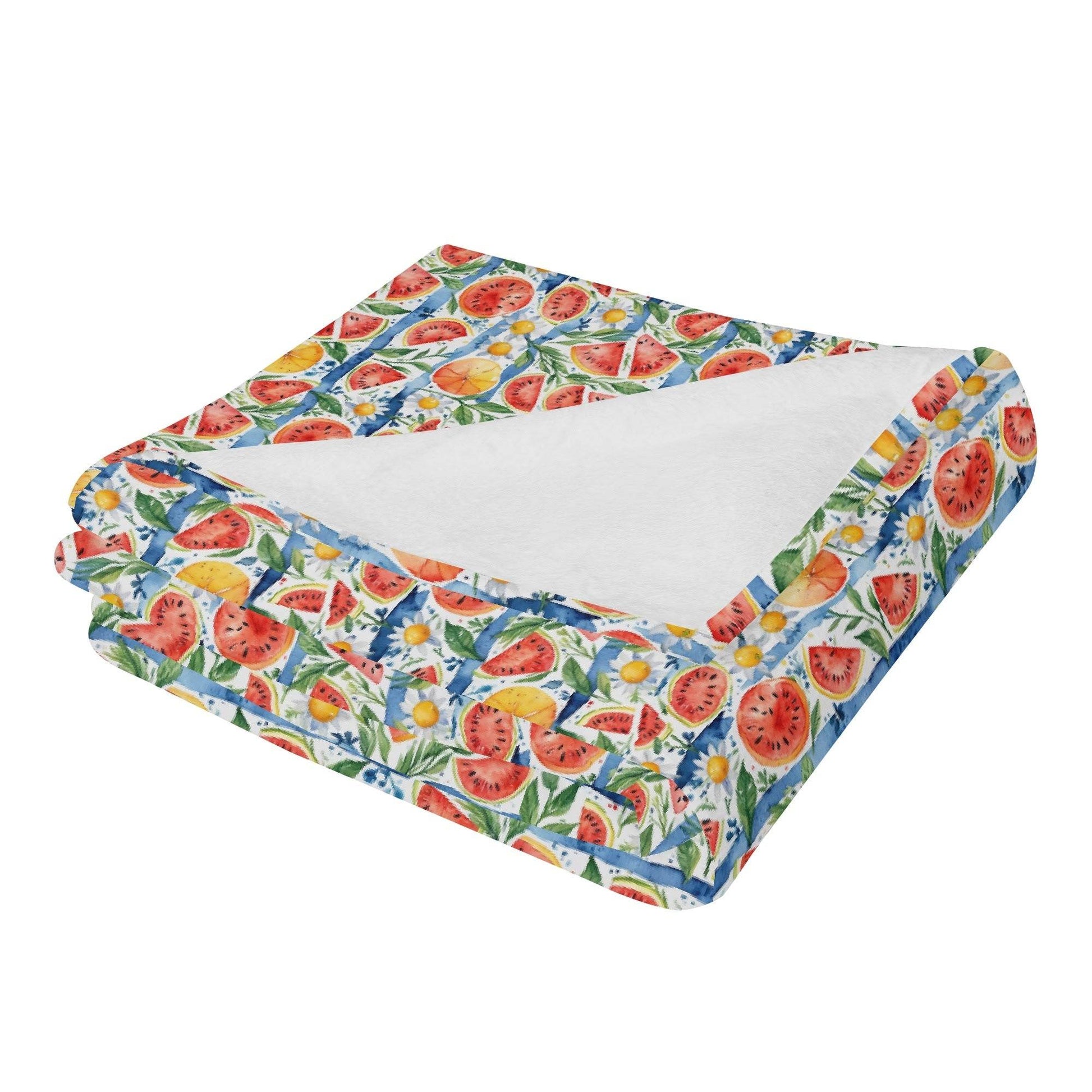 Watermelon Horizontal Flannel Breathable Blanket 4 Sizes - DeRose Seasonal