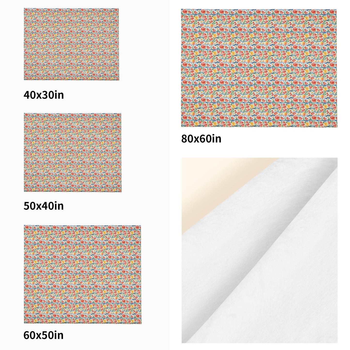 Watermelon Horizontal Flannel Breathable Blanket 4 Sizes - DeRose Seasonal