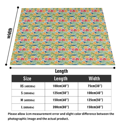 Watercolor Fruit Horizontal Flannel Breathable Blanket 4 Sizes - DeRose Seasonal