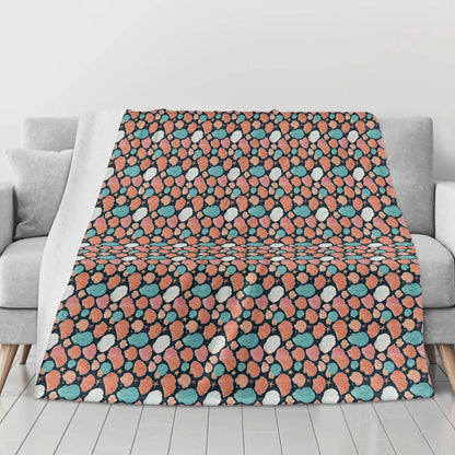 Big Shells and Stars Horizontal Flannel Breathable Blanket 4 Sizes - DeRose Seasonal