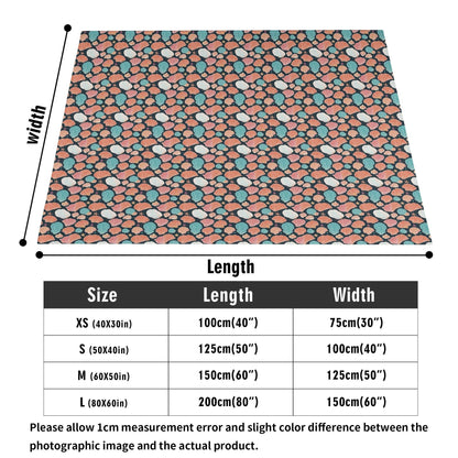 Big Shells and Stars Horizontal Flannel Breathable Blanket 4 Sizes - DeRose Seasonal