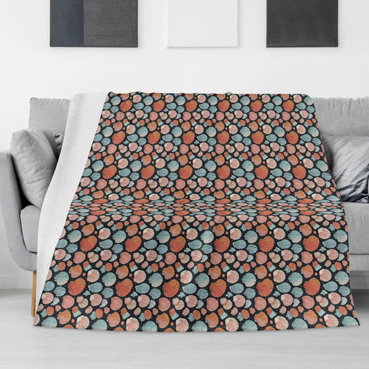 Big Shells Horizontal Flannel Breathable Blanket 4 Sizes - DeRose Seasonal