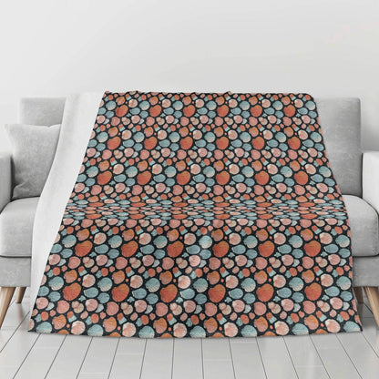 Big Shells Horizontal Flannel Breathable Blanket 4 Sizes - DeRose Seasonal