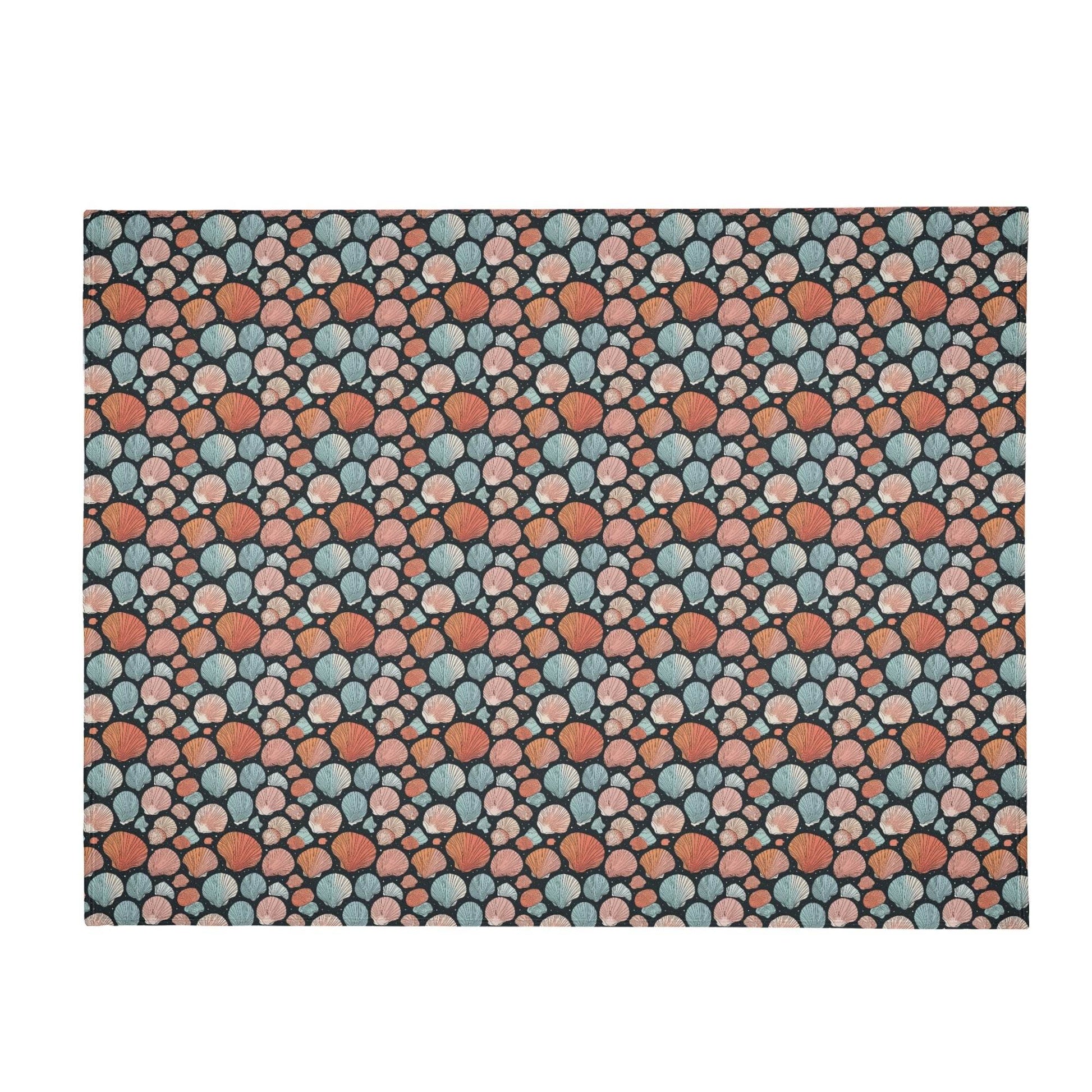 Big Shells Horizontal Flannel Breathable Blanket 4 Sizes - DeRose Seasonal