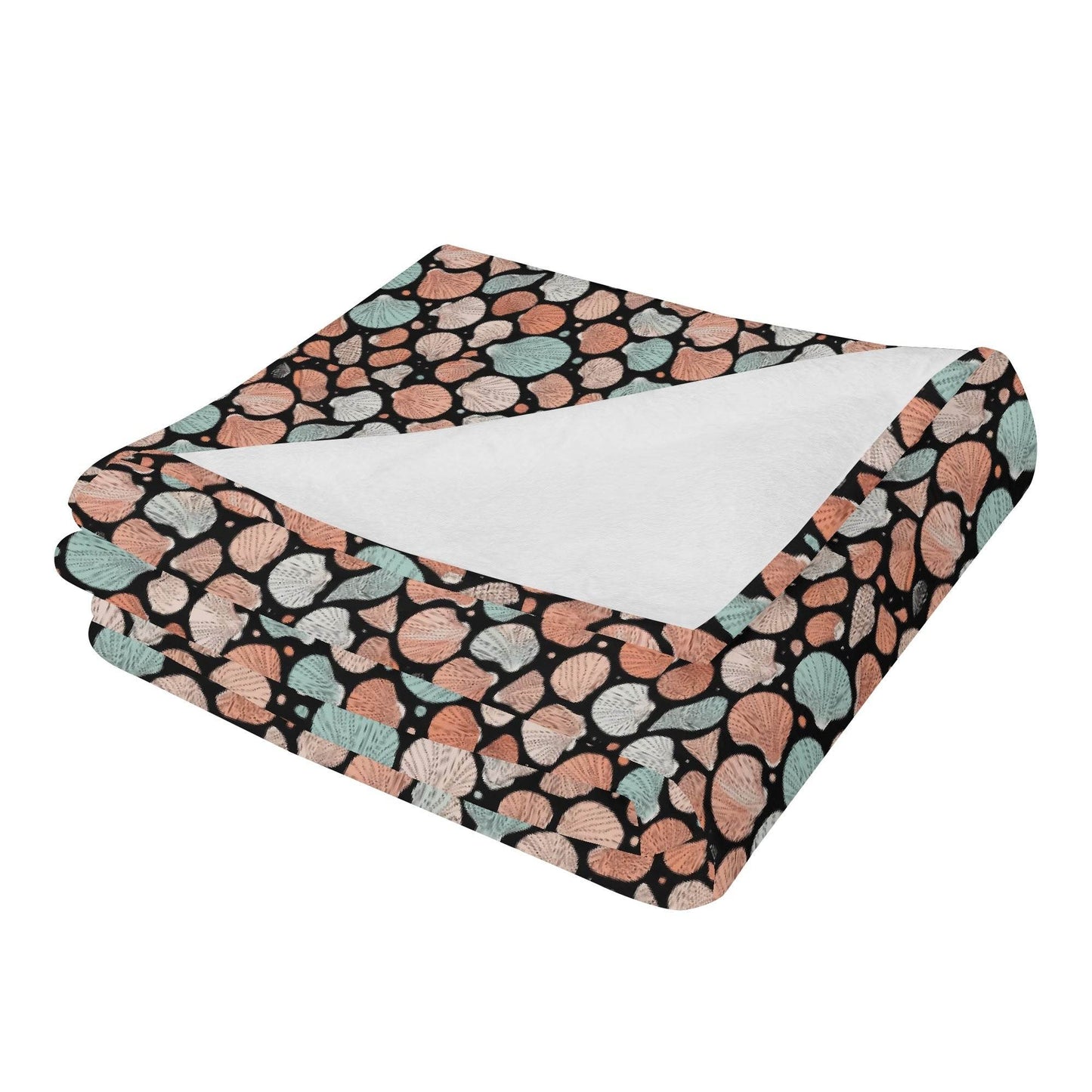 Seashells Horizontal Flannel Breathable Blanket 4 Sizes - DeRose Seasonal