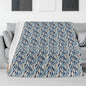 Blue Waves Horizontal Flannel Breathable Blanket 4 Sizes - DeRose Seasonal