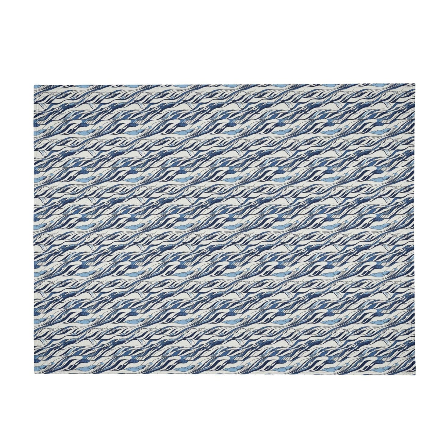 Ocean Lines Horizontal Flannel Breathable Blanket 4 Sizes - DeRose Seasonal