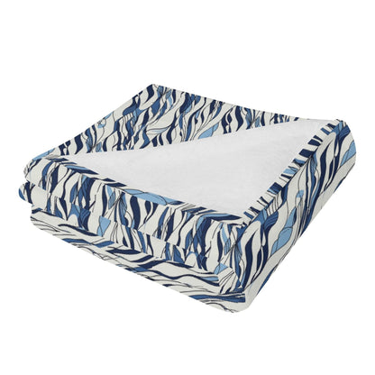 Ocean Lines Horizontal Flannel Breathable Blanket 4 Sizes - DeRose Seasonal