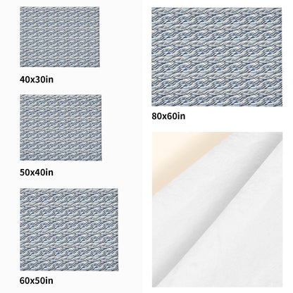 Ocean Lines Horizontal Flannel Breathable Blanket 4 Sizes - DeRose Seasonal