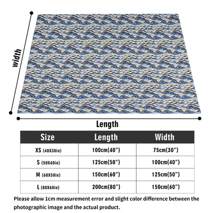 Abstract Waves Horizontal Flannel Breathable Blanket 4 Sizes - DeRose Seasonal