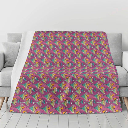 Artini Martini Horizontal Flannel Breathable Blanket 4 Sizes - DeRose Seasonal