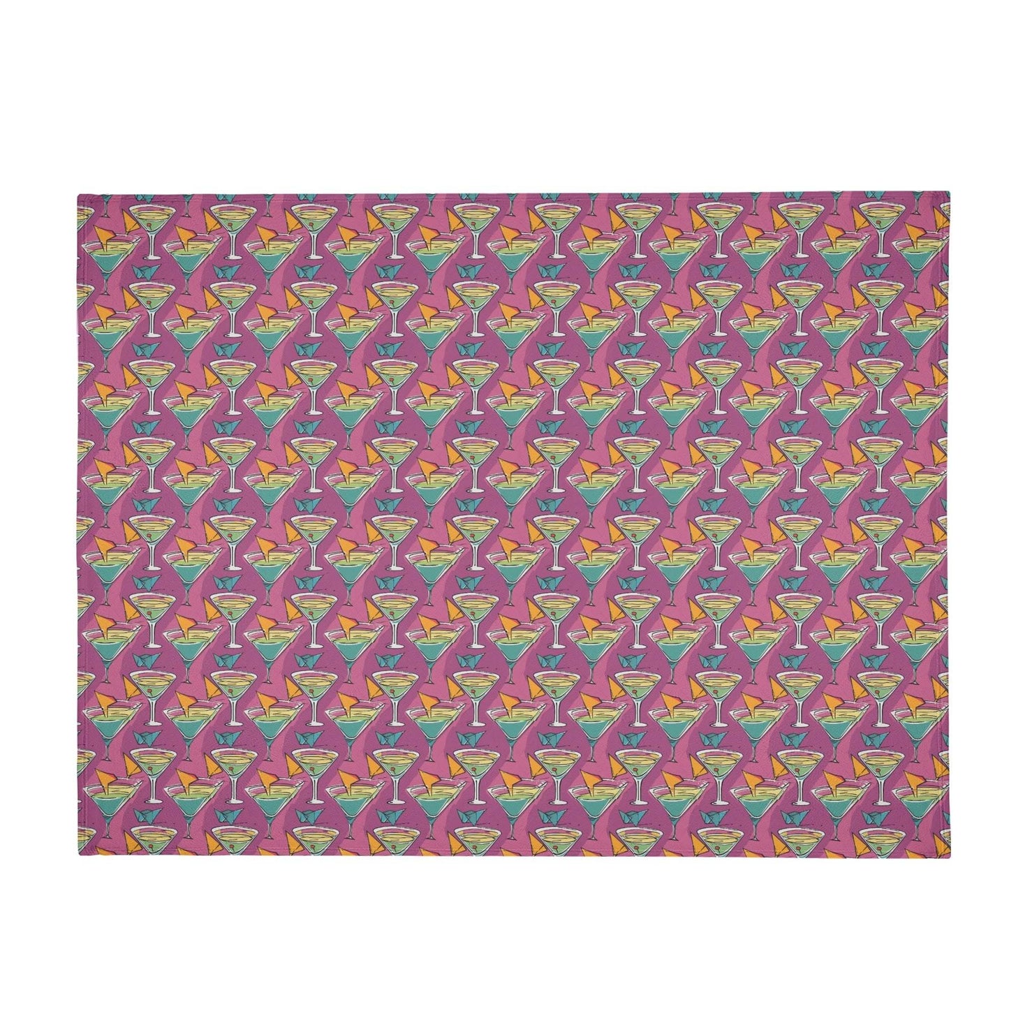 Artini Martini Horizontal Flannel Breathable Blanket 4 Sizes - DeRose Seasonal