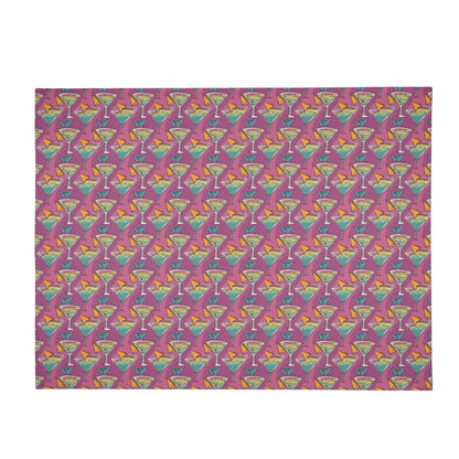 Artini Martini Horizontal Flannel Breathable Blanket 4 Sizes - DeRose Seasonal