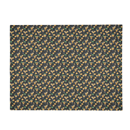 Gold Margarita Horizontal Flannel Breathable Blanket 4 Sizes - DeRose Seasonal