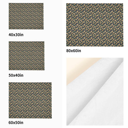 Gold Margarita Horizontal Flannel Breathable Blanket 4 Sizes - DeRose Seasonal