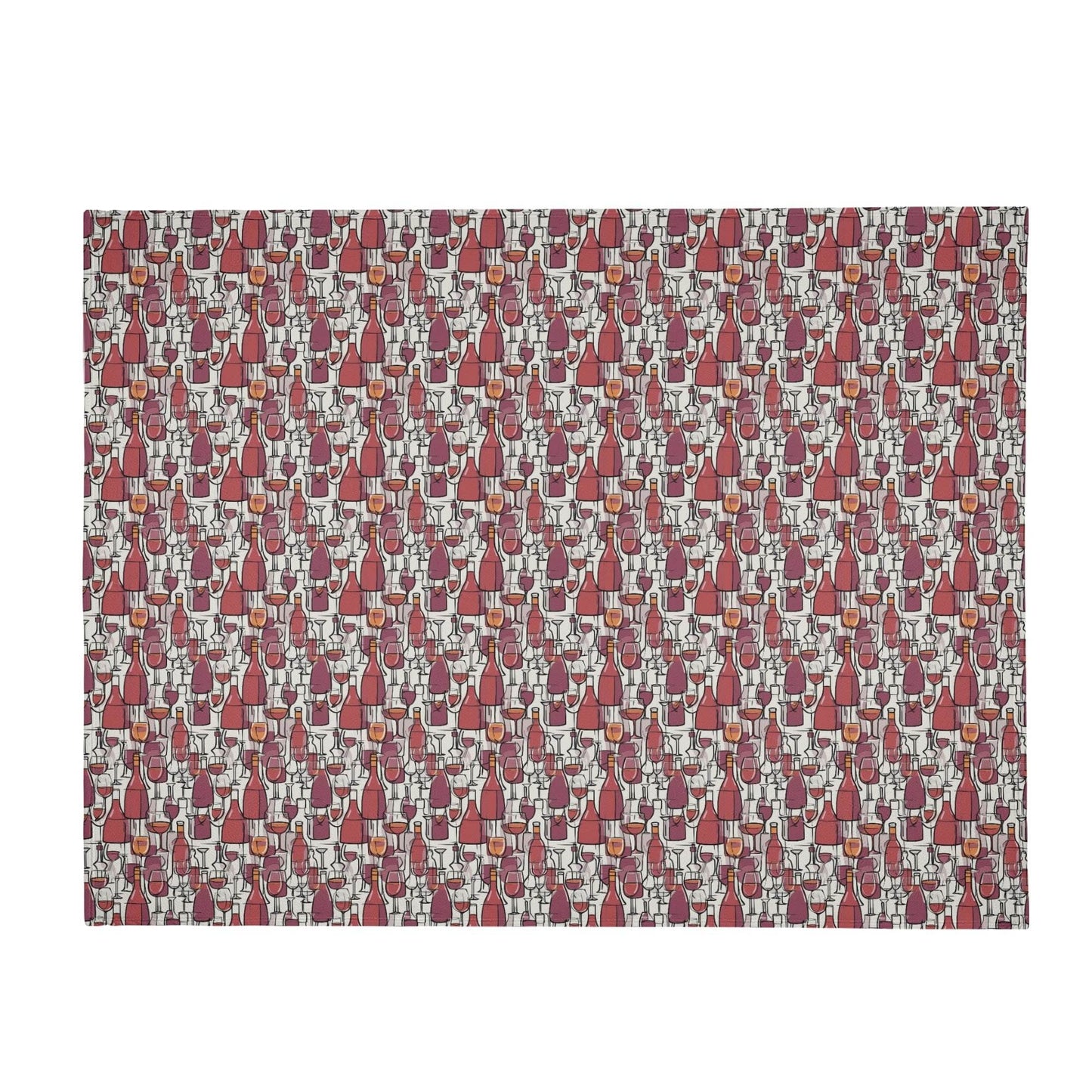 Wine With Me Horizontal Flannel Breathable Blanket 4 Sizes - DeRose Seasonal
