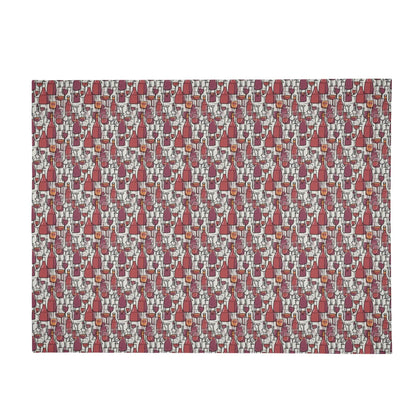 Wine With Me Horizontal Flannel Breathable Blanket 4 Sizes - DeRose Seasonal