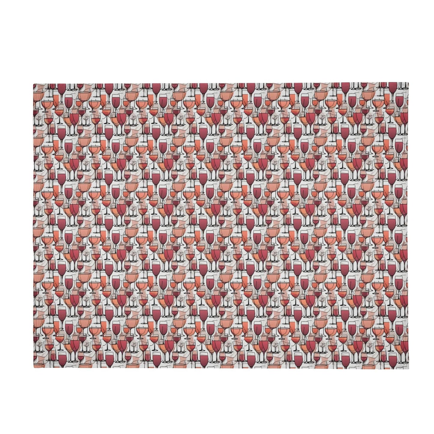 Wine Dining Horizontal Flannel Breathable Blanket 4 Sizes - DeRose Seasonal