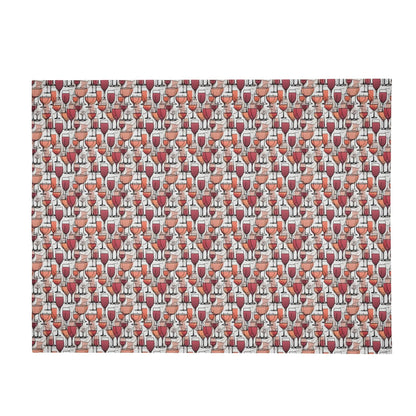 Wine Dining Horizontal Flannel Breathable Blanket 4 Sizes - DeRose Seasonal