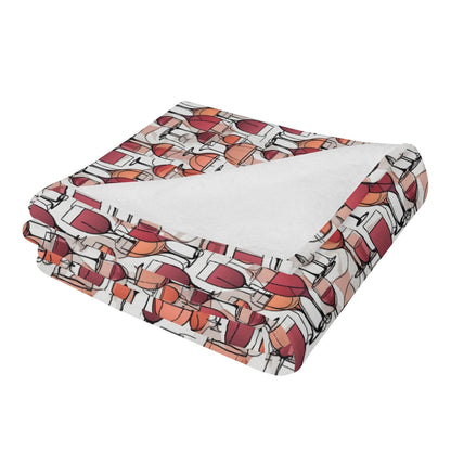 Wine Dining Horizontal Flannel Breathable Blanket 4 Sizes - DeRose Seasonal