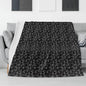 Black and White Martini Horizontal Flannel Breathable Blanket 4 Sizes - DeRose Seasonal