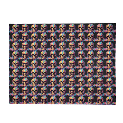 Dripping Skulls Horizontal Flannel Breathable Blanket 4 Sizes - DeRose Seasonal