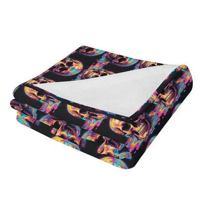 Dripping Skulls Horizontal Flannel Breathable Blanket 4 Sizes - DeRose Seasonal