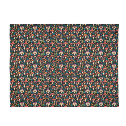 Forest Shrooms Horizontal Flannel Breathable Blanket 4 Sizes - DeRose Seasonal