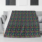 Trippy Skulls Horizontal Flannel Breathable Blanket 4 Sizes - DeRose Seasonal