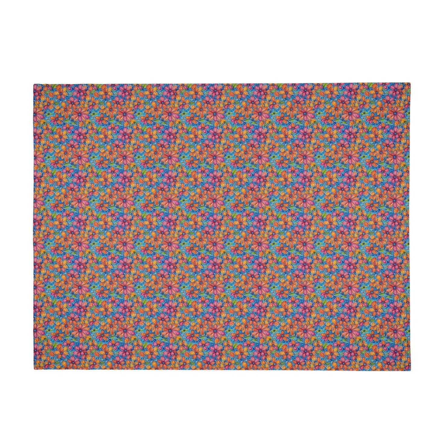 Floral Trippy Horizontal Flannel Breathable Blanket 4 Sizes - DeRose Seasonal