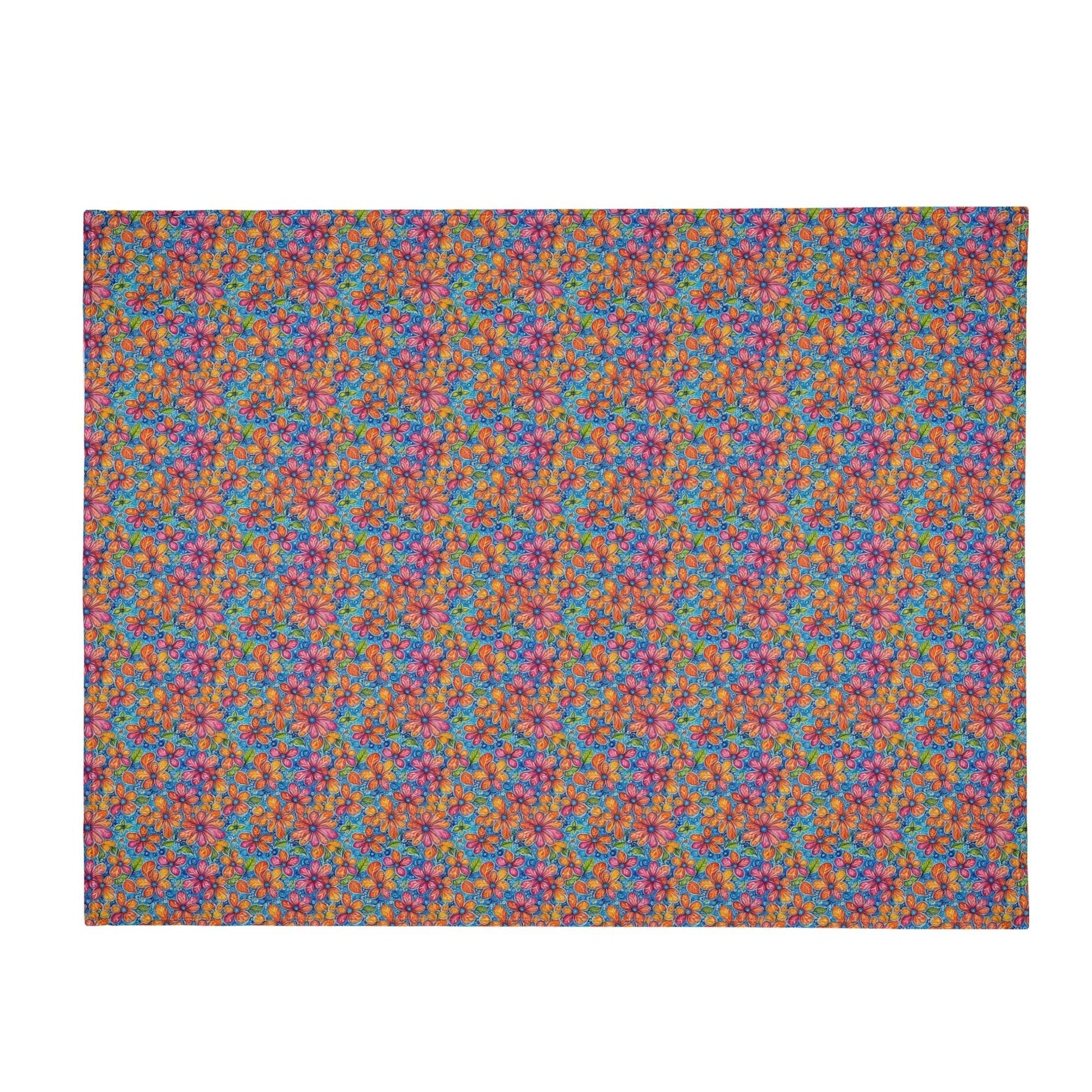 Floral Trippy Horizontal Flannel Breathable Blanket 4 Sizes - DeRose Seasonal