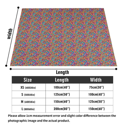 Floral Trippy Horizontal Flannel Breathable Blanket 4 Sizes - DeRose Seasonal