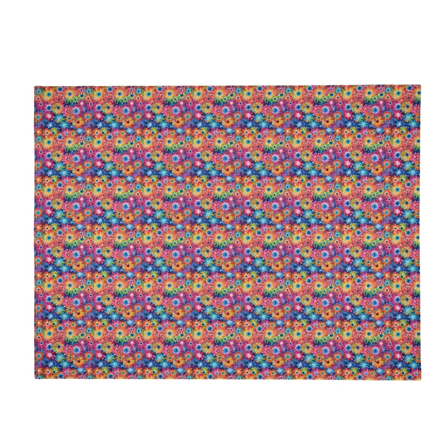 Daisy Tie-Dye Horizontal Flannel Breathable Blanket 4 Sizes - DeRose Seasonal