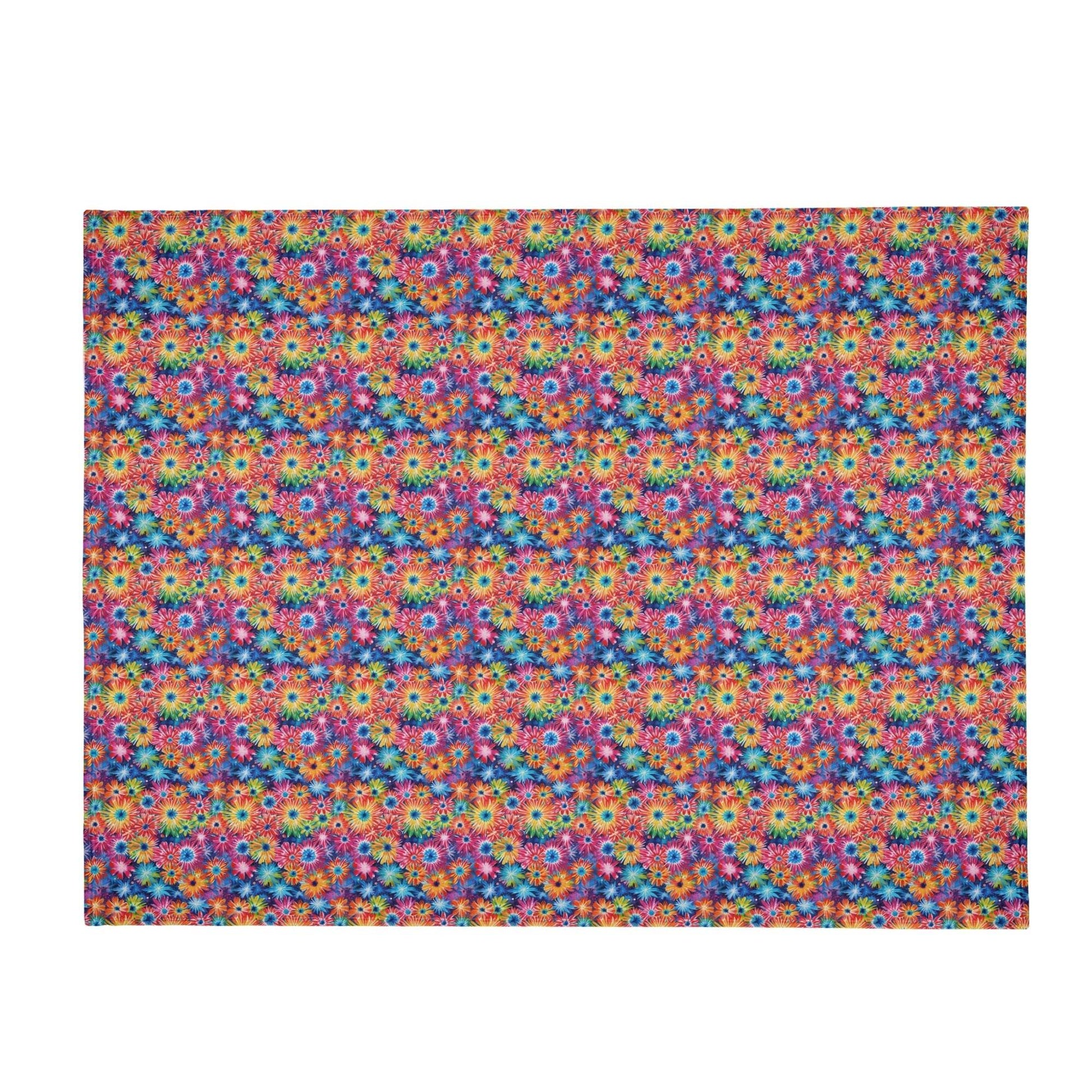 Daisy Tie-Dye Horizontal Flannel Breathable Blanket 4 Sizes - DeRose Seasonal