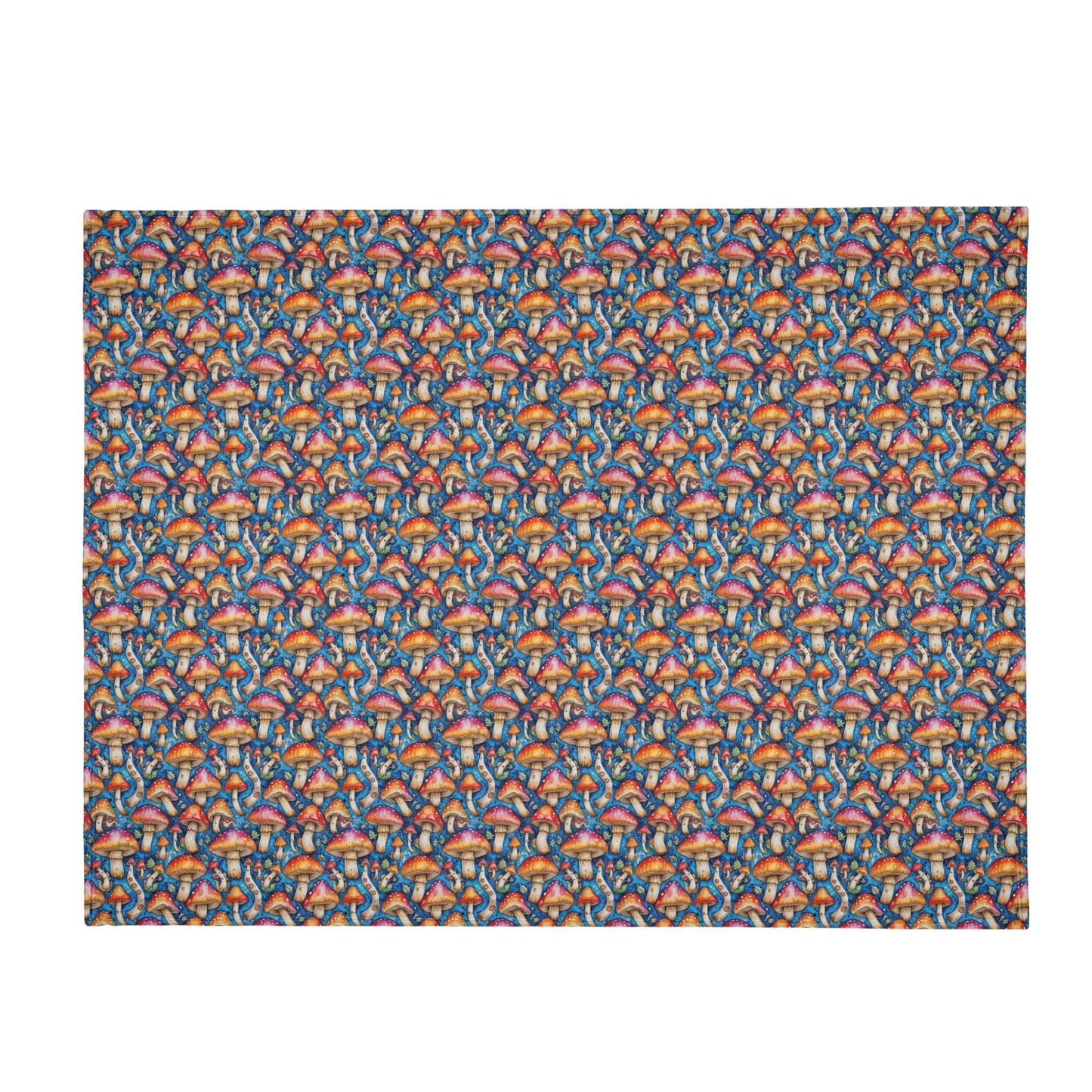 Tie-Dye Mushrooms Horizontal Flannel Breathable Blanket 4 Sizes - DeRose Seasonal